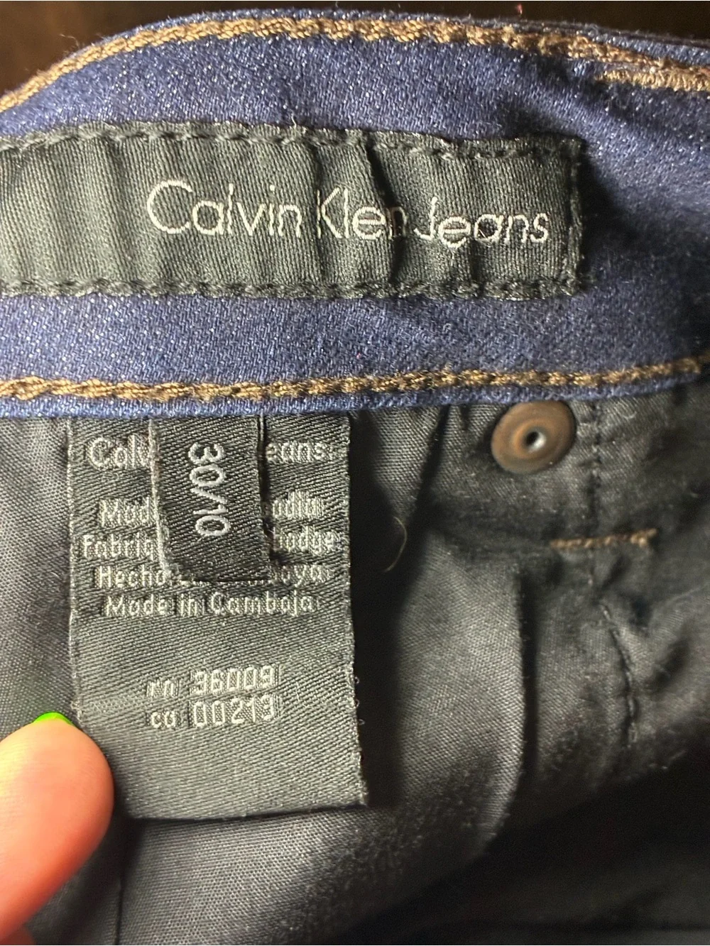 Calvin Klein Jeans Straight Leg Dark Wash Stretch Denim Size 30/10